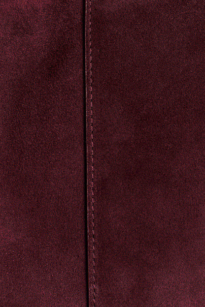 Hazel Slouchy Suede Bag - Burgundy