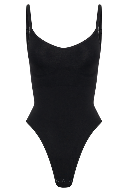 Alyssa Backless Shapewear Bodysuit - Black
