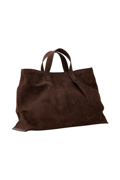 Baylor Faux Suede Bag - Chocolate