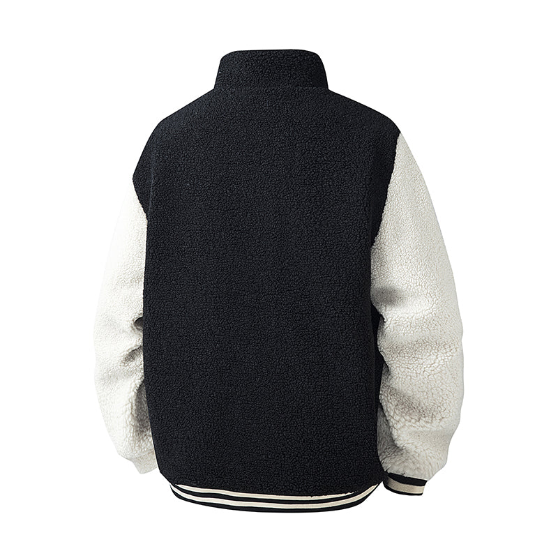 Embroidery Unisex Vintage Blouson Fleece Outdoor Jacket