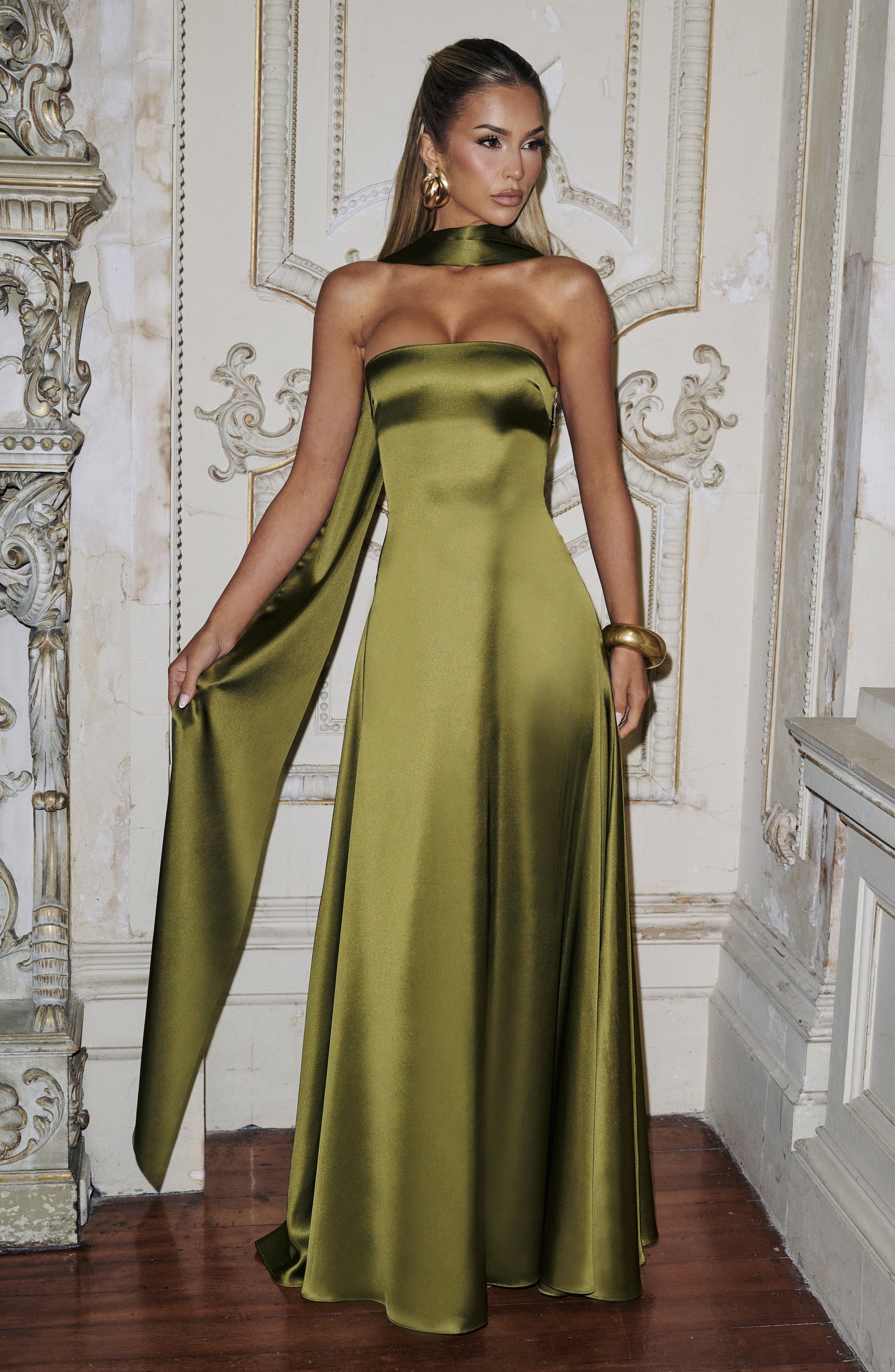 Morven Maxi Dress - Deep Olive Dress Babyboo Fashion Premium Exclusive Design